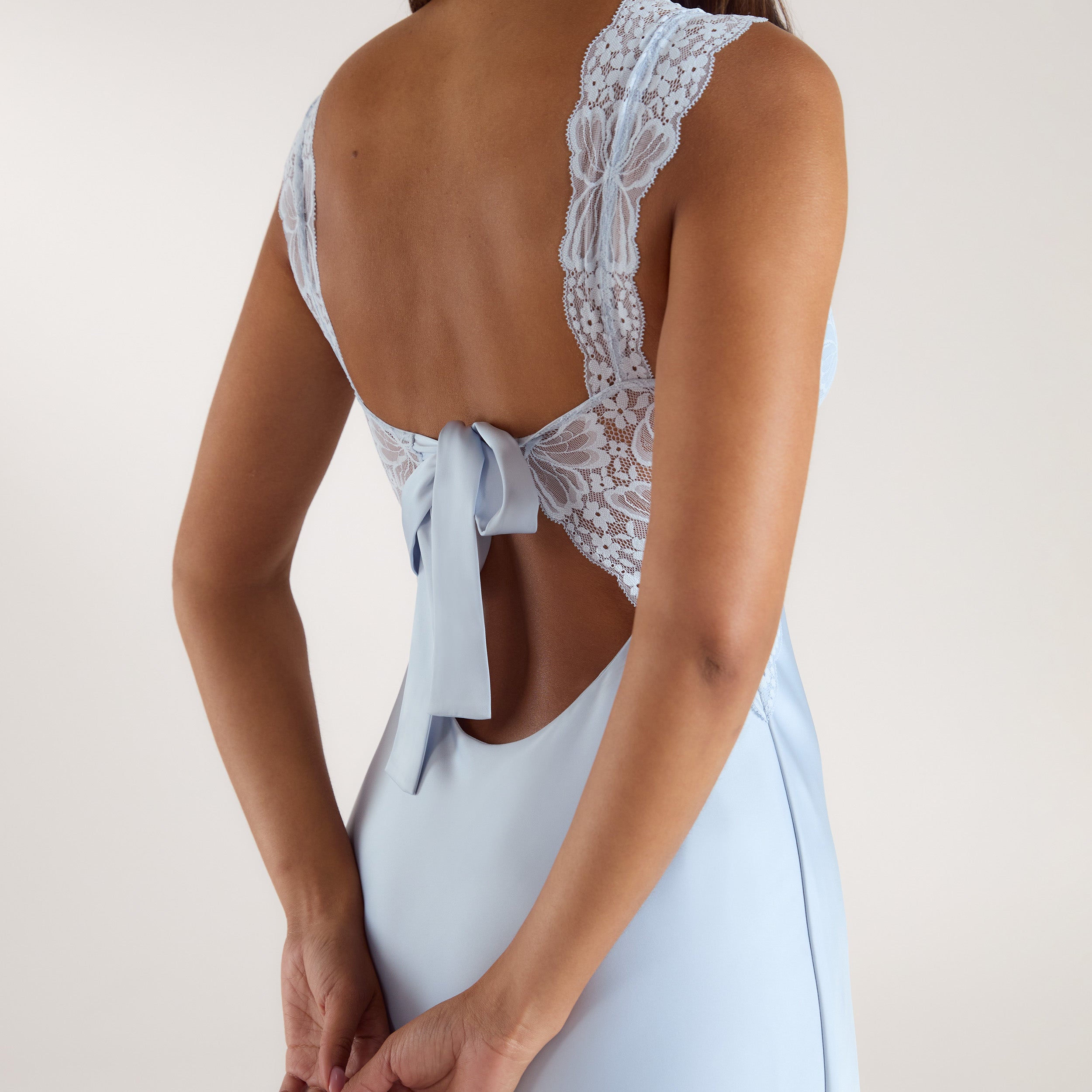 Isla Maxi Jurk met Zijsplit | Isla Maxi Jurk met Zijsplit - Blauw