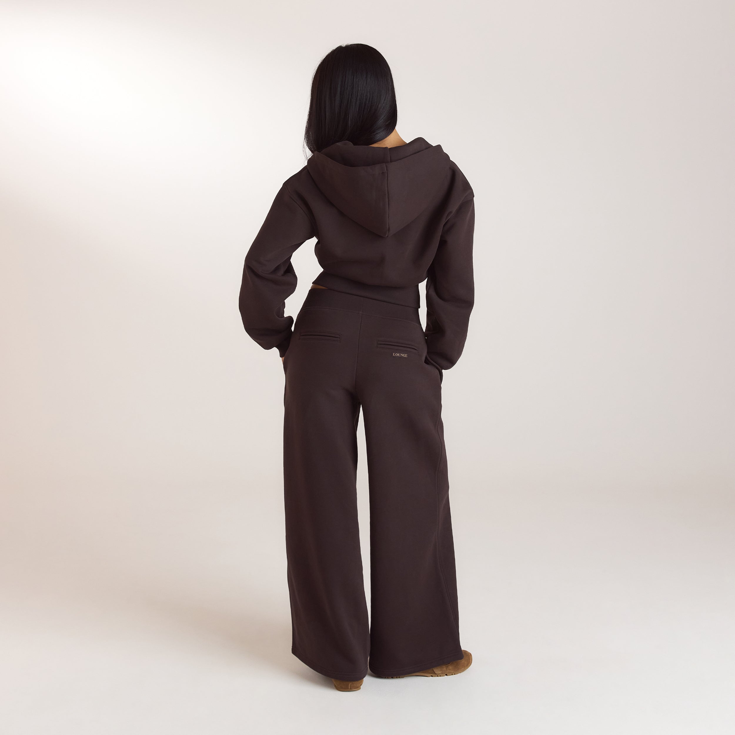 Joggingbroek met rechte pijpen | Joggingbroek met rechte pijpen - Donker Chocoladekleurig