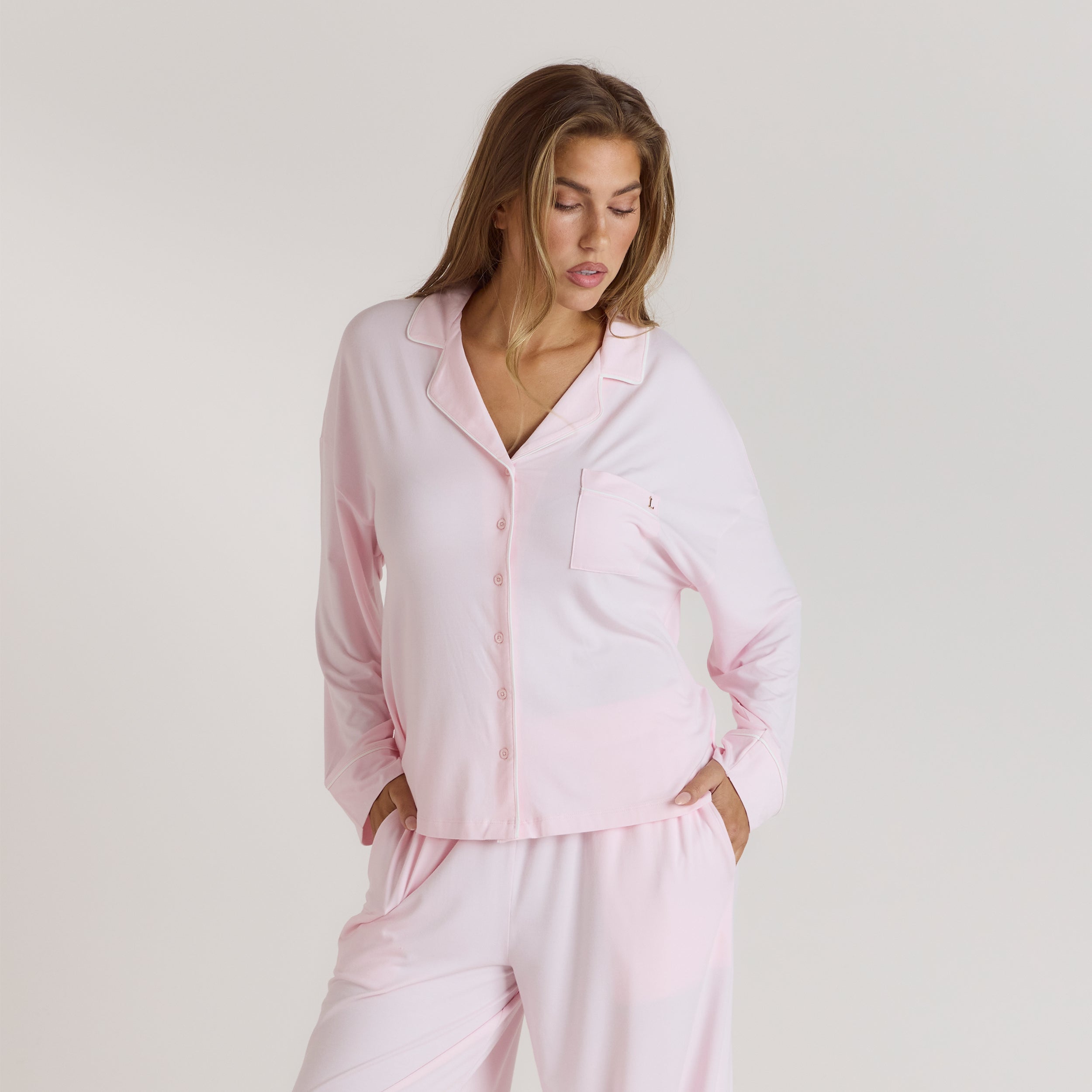 Modal Pyjama Shirt | Modal Pyjama Shirt - Roze