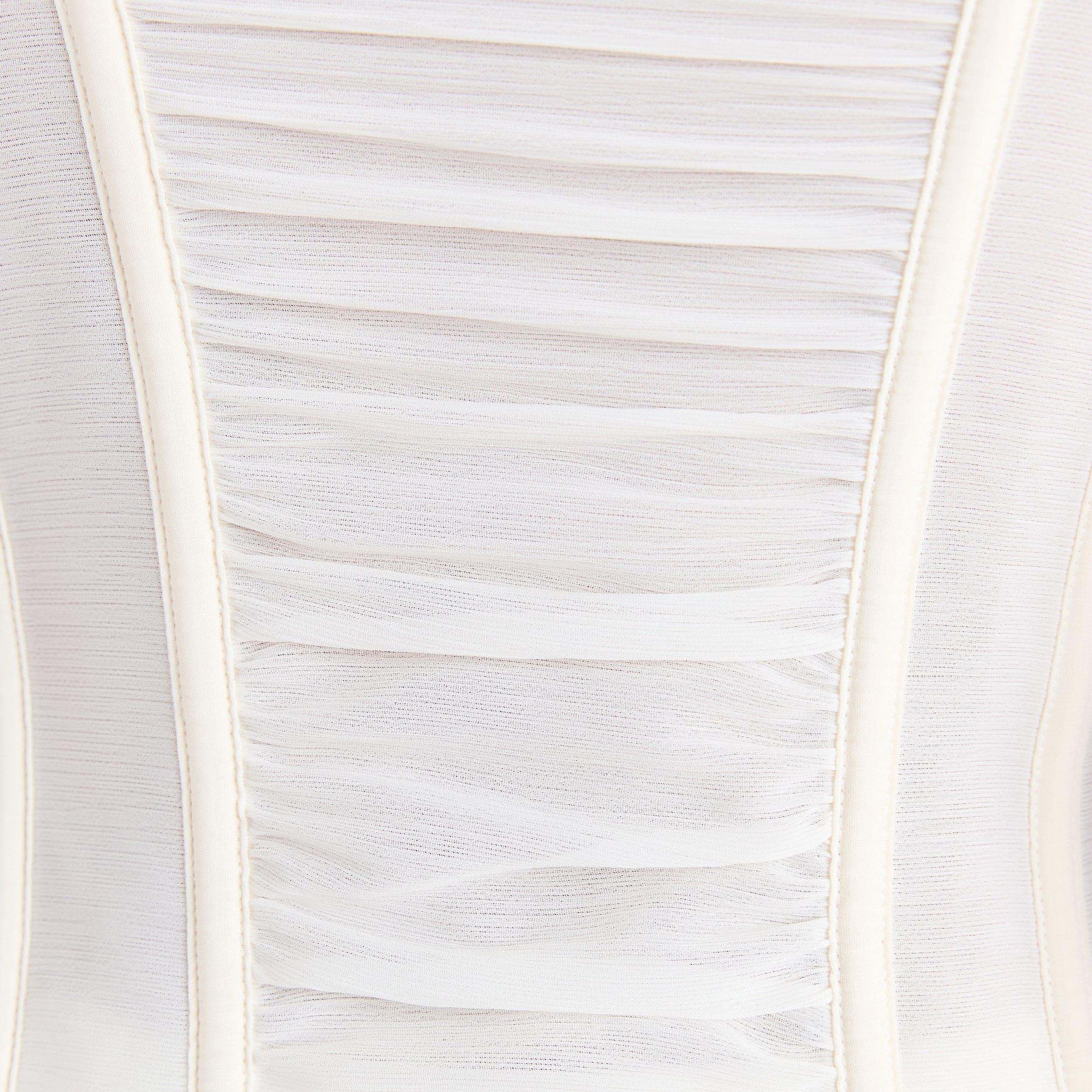 Ruched Sheer Corset Top | Ruched Sheer Corset Top - Crème