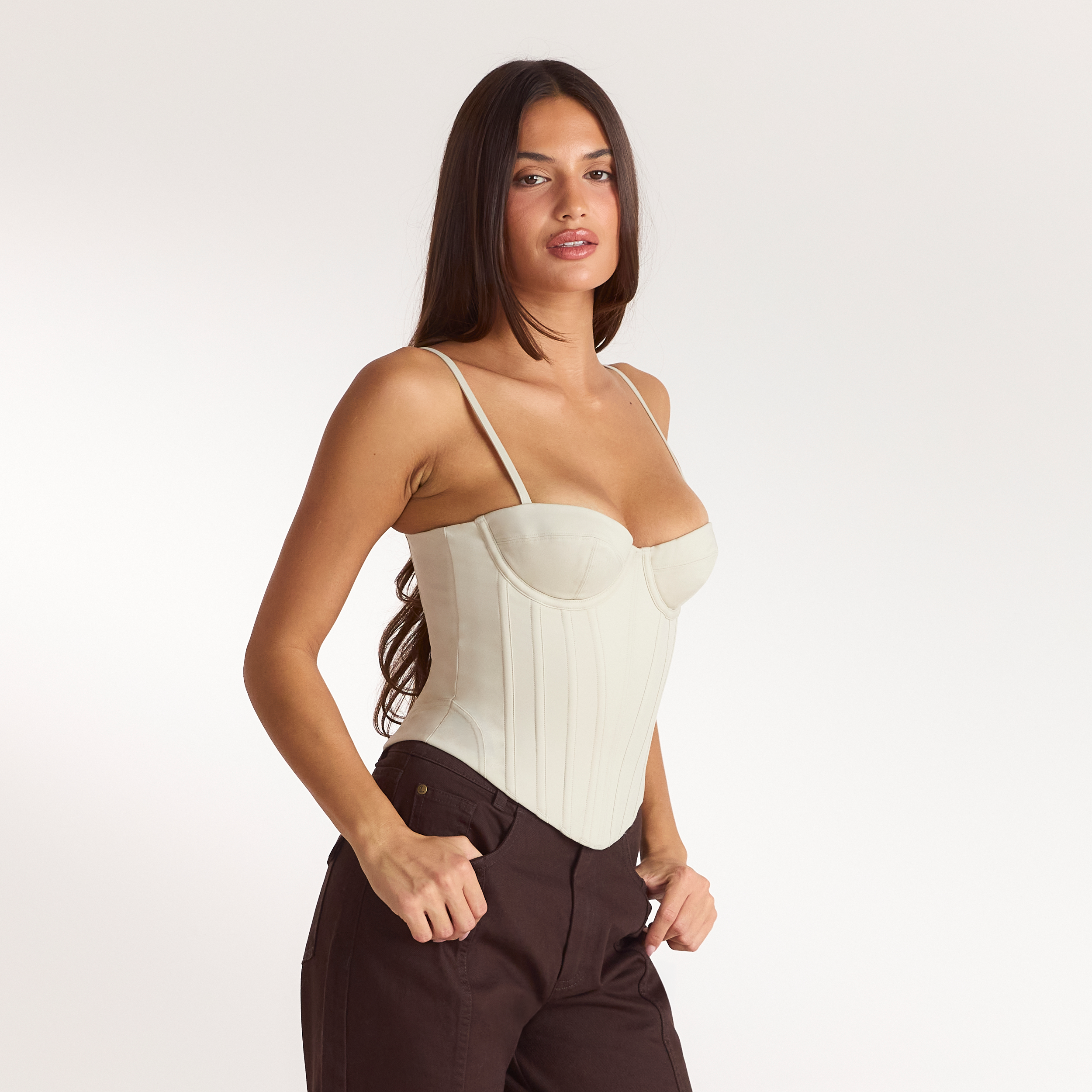 Corrigerende corsettop | Corrigerende corsettop - Steen