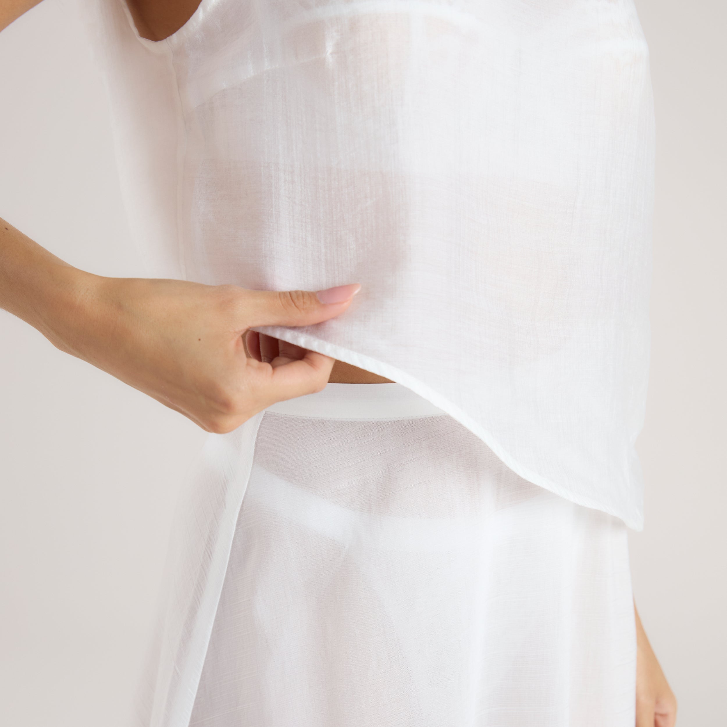 Sheer Tank Top | Sheer Tank Top - Wit