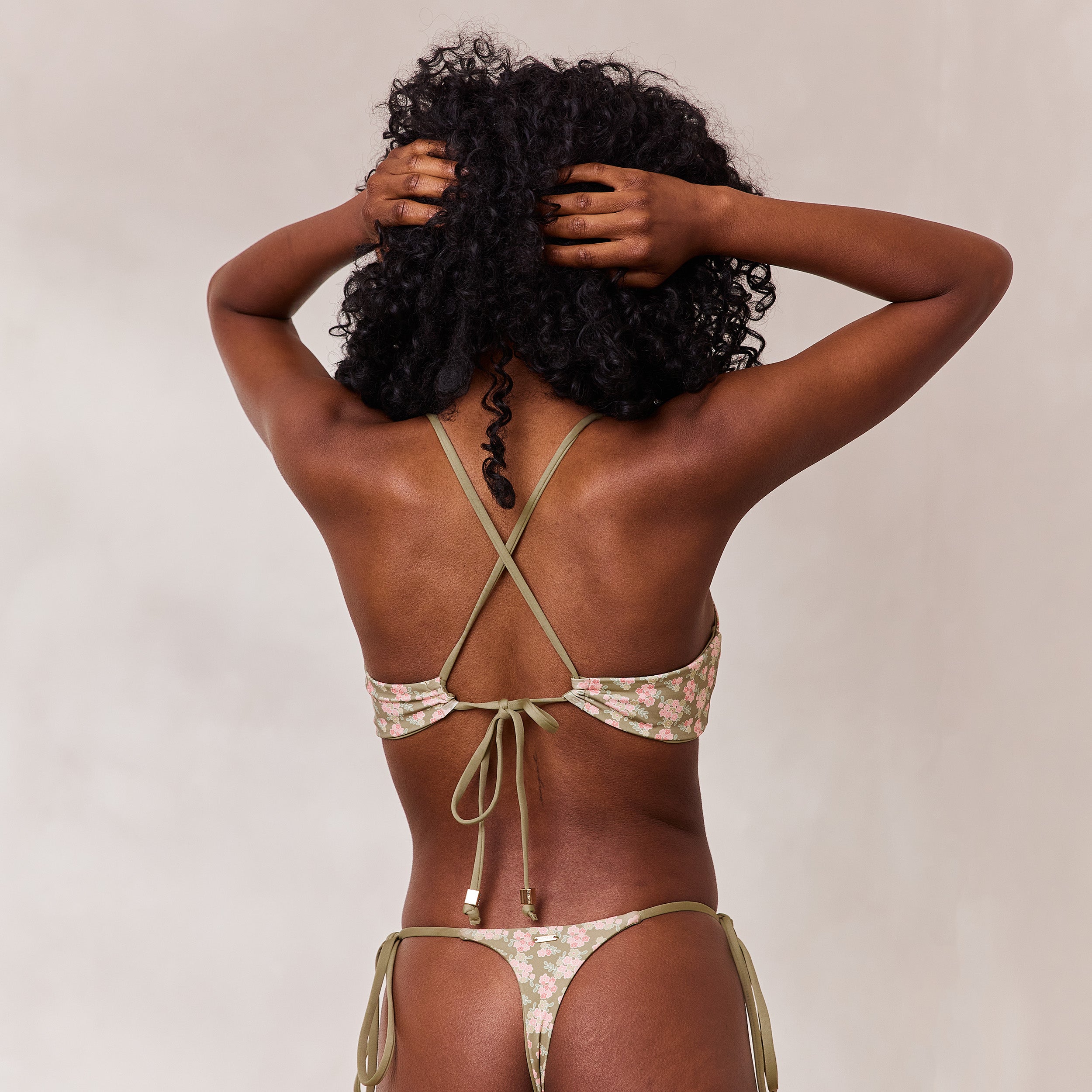 Omkeerbaar Bralette Bikinitop  | Omkeerbaar Bralette Bikinitop - Groen/Bloemenprint