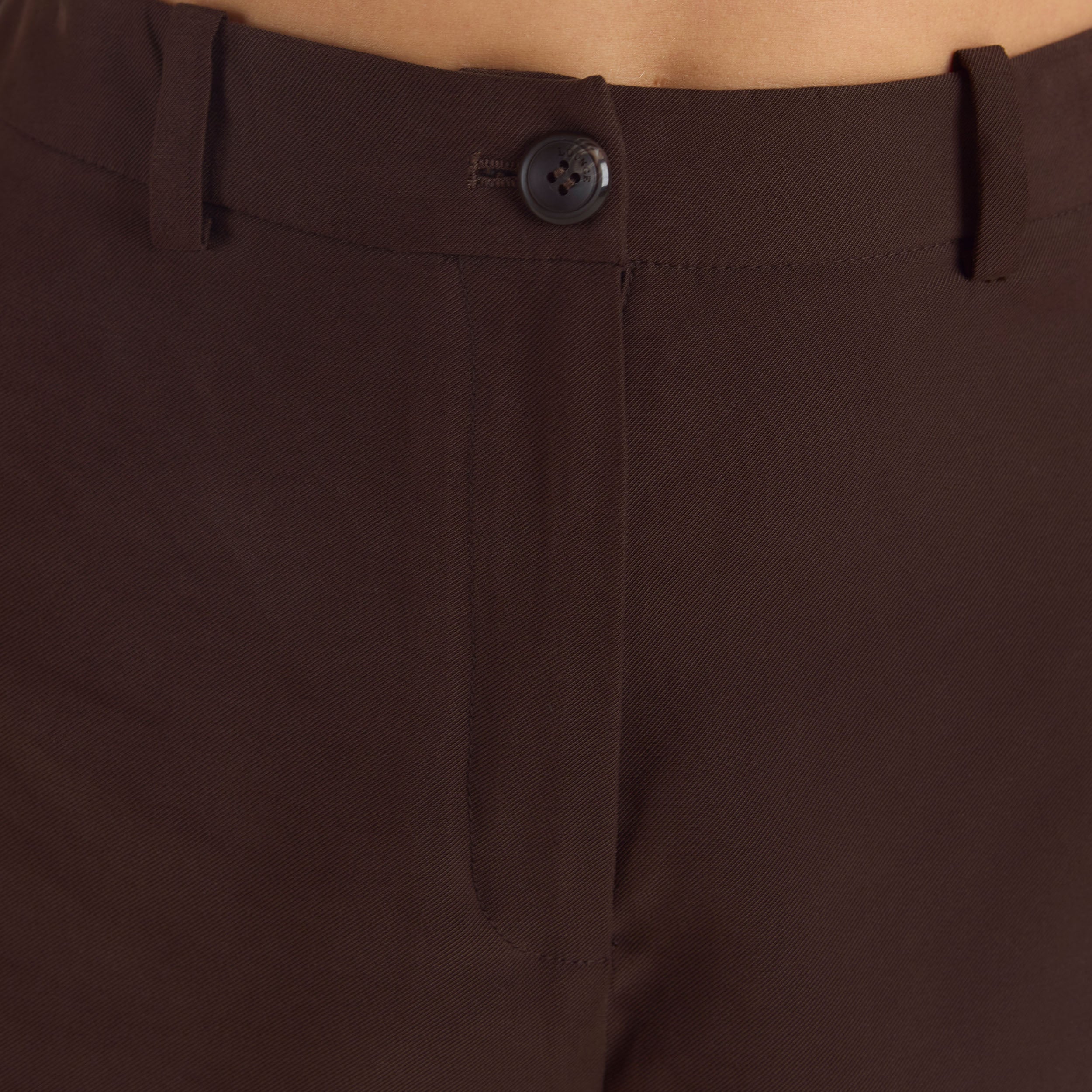 Getailleerde Shorts met hoge taille | Getailleerde Shorts met hoge taille - Chocolade