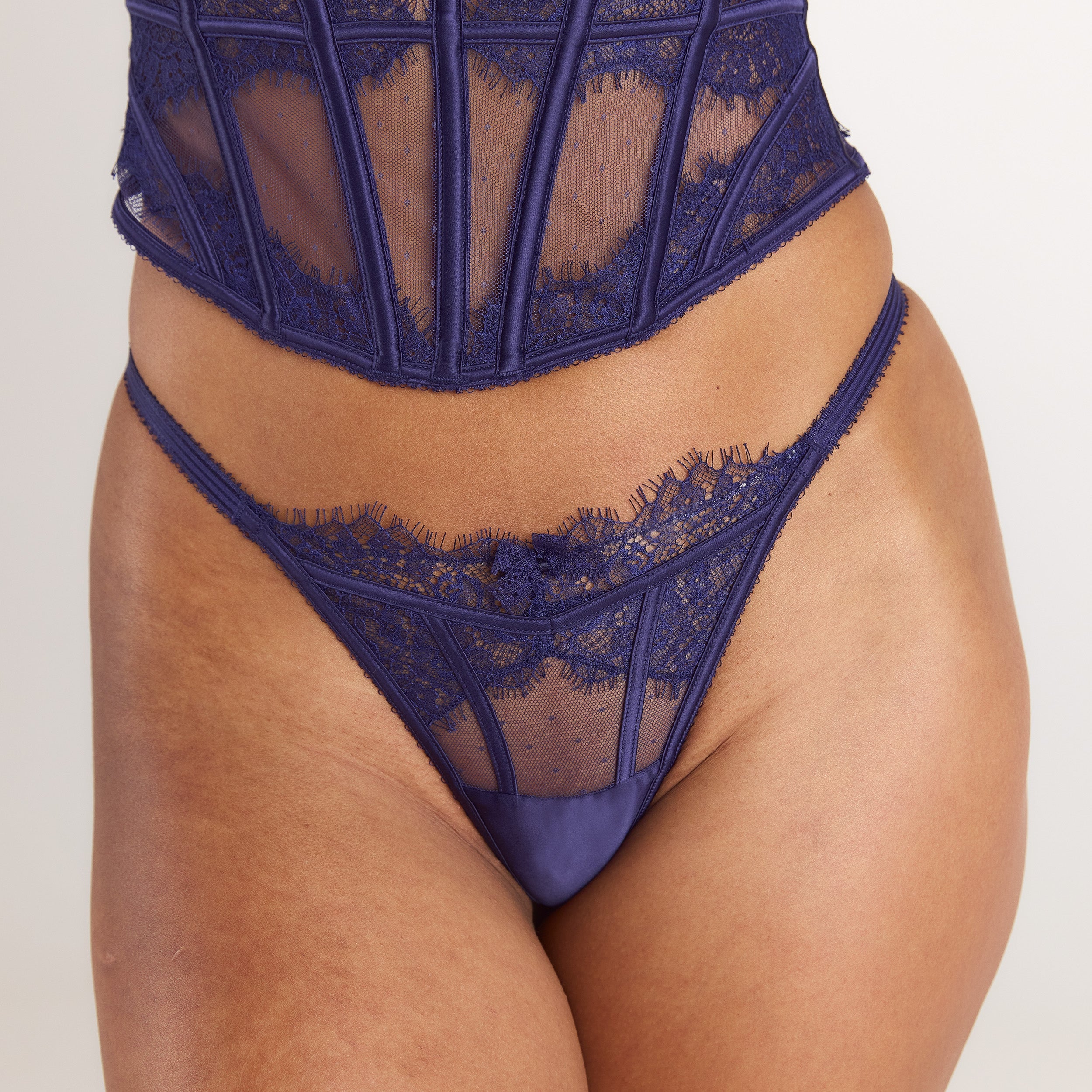 Alessia Korset Set | Alessia Korset (Set) - Marineblauw