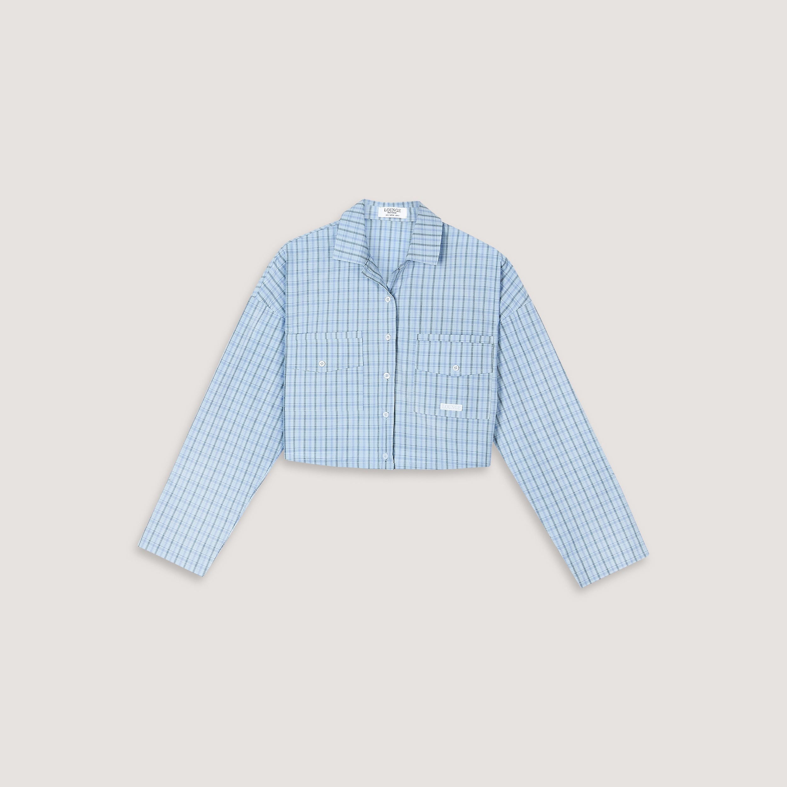 Checked Katoenen Shirt | Checked Katoenen Shirt - Blauw