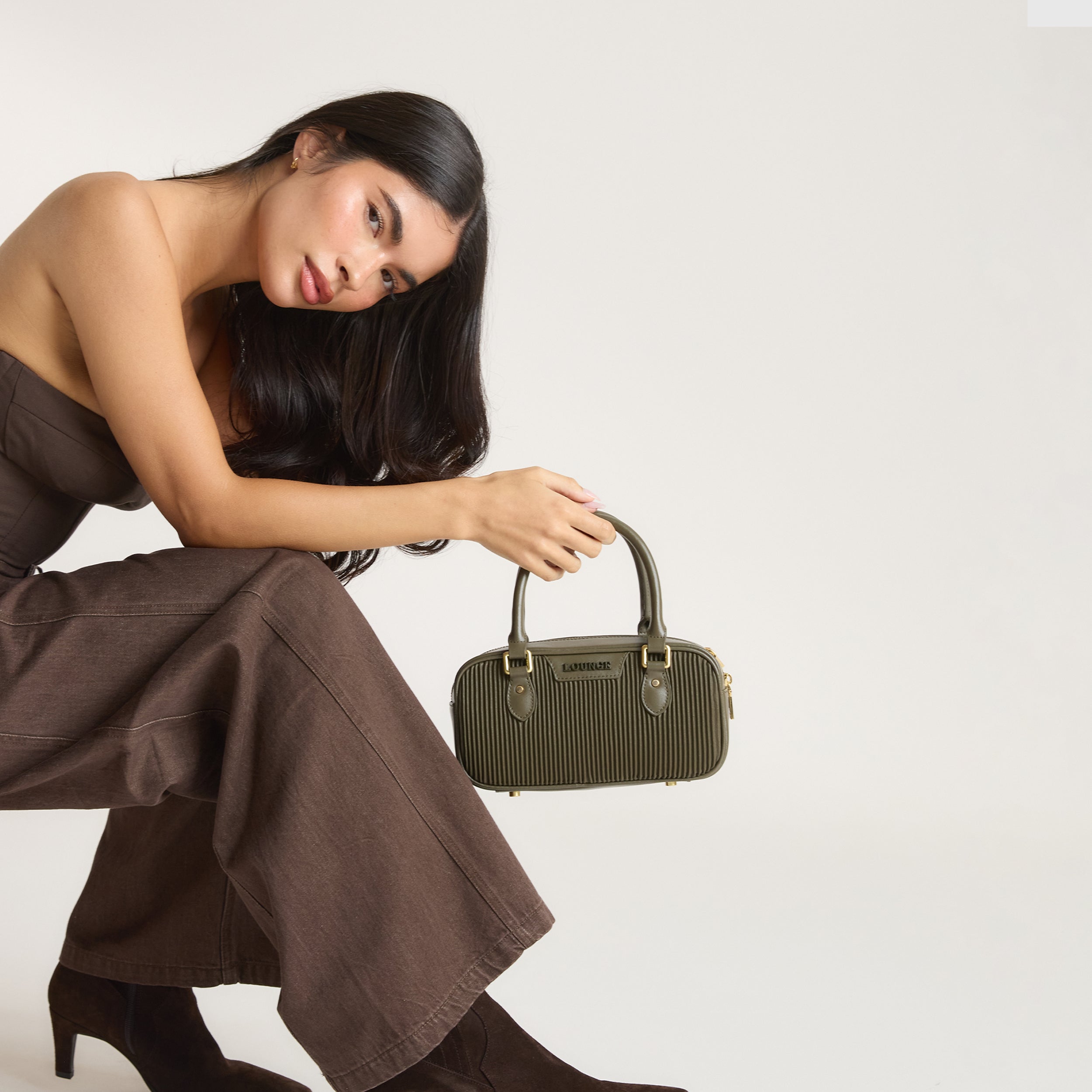 Annika Bowling Bag | Annika Bowling Bag - Olijf