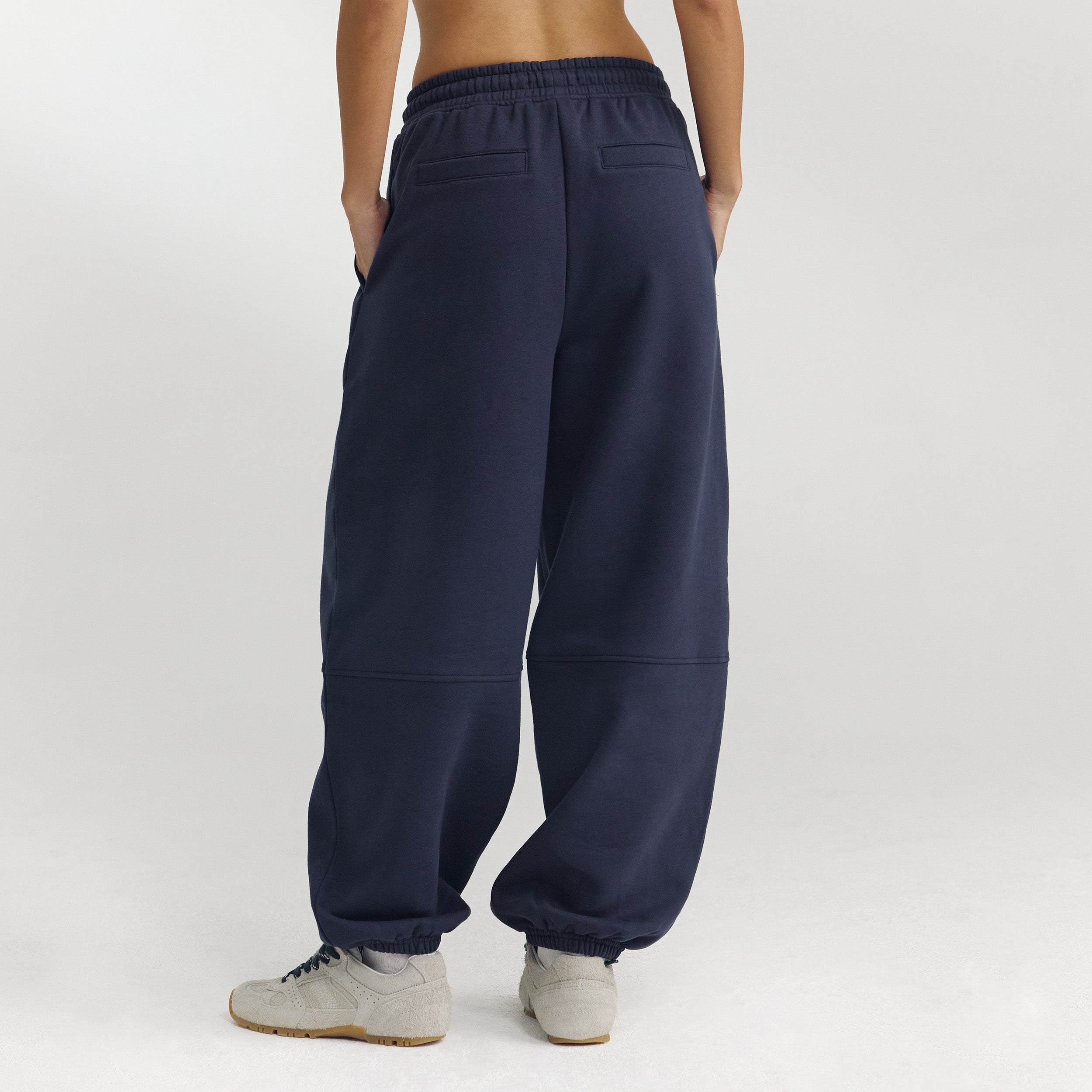 Joggingbroek met wijde pijpen | Joggingbroek met wijde pijpen - Donkerblauw