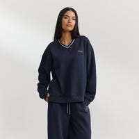 Trui met V-hals - Donkerblauw