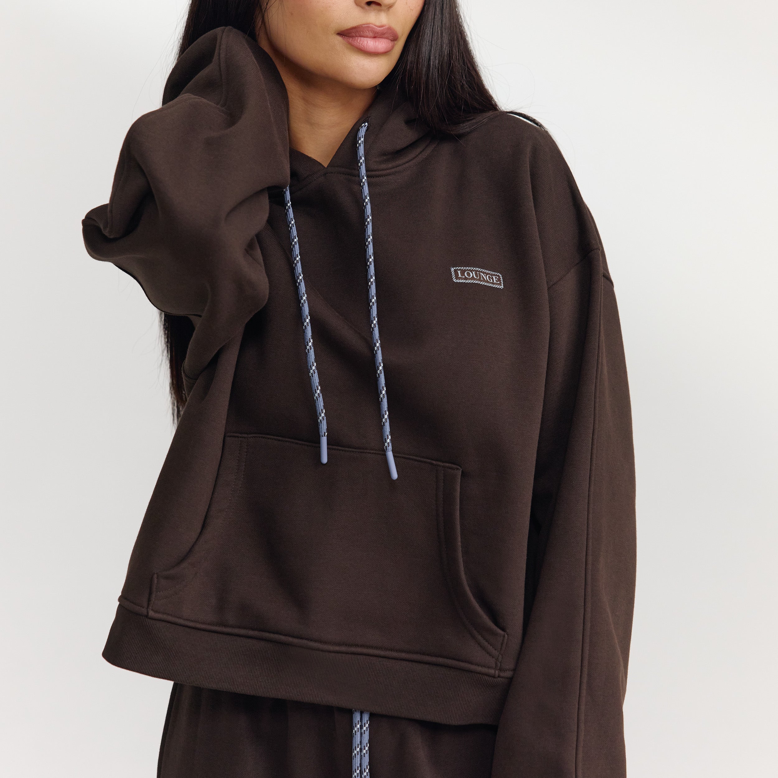 Oversized Hoodie | Oversized Hoodie - Donker Chocoladekleurig
