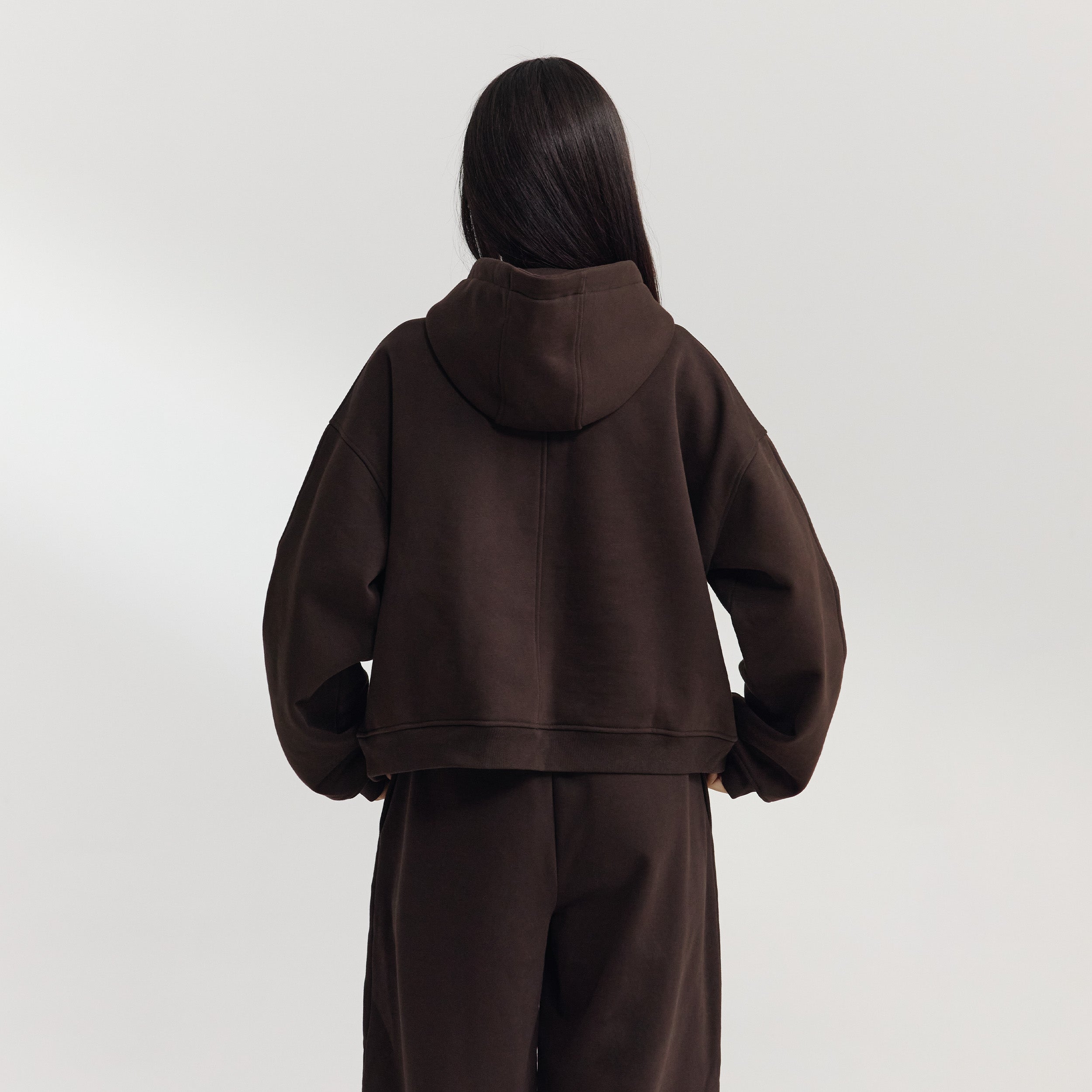 Oversized Hoodie | Oversized Hoodie - Donker Chocoladekleurig