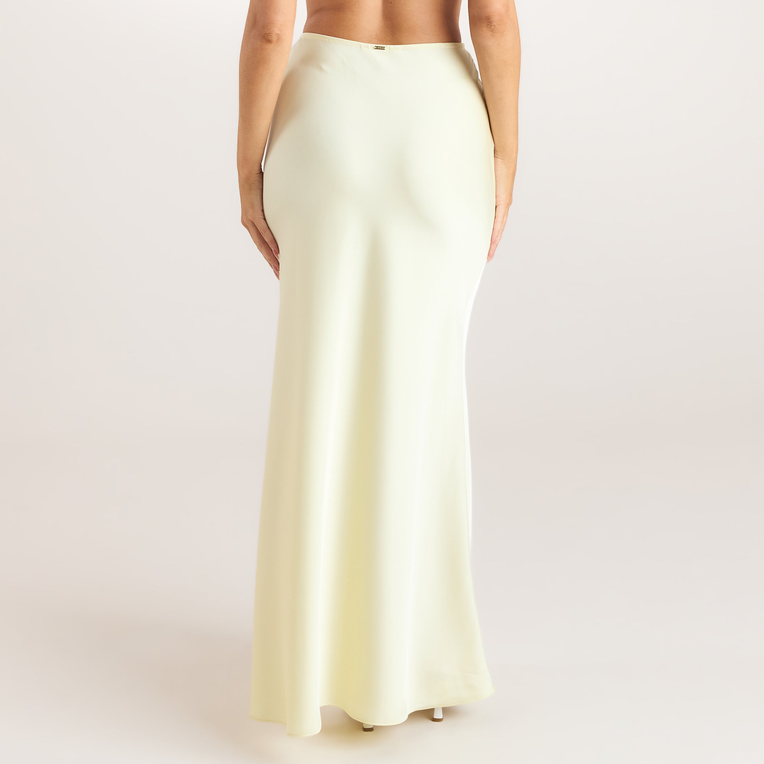 Satin Fitted Maxi-rok | Satin Fitted Maxi-rok - Citroen