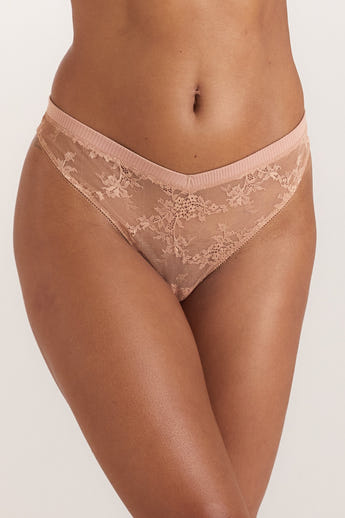 Lace Nurture String - Honingkleurig