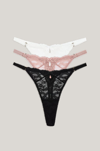 Lace Strings (3-pack) - Neutral