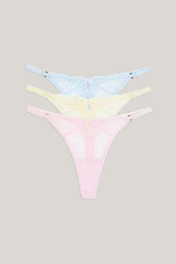 Lace Strings (3-pack) - Pastel