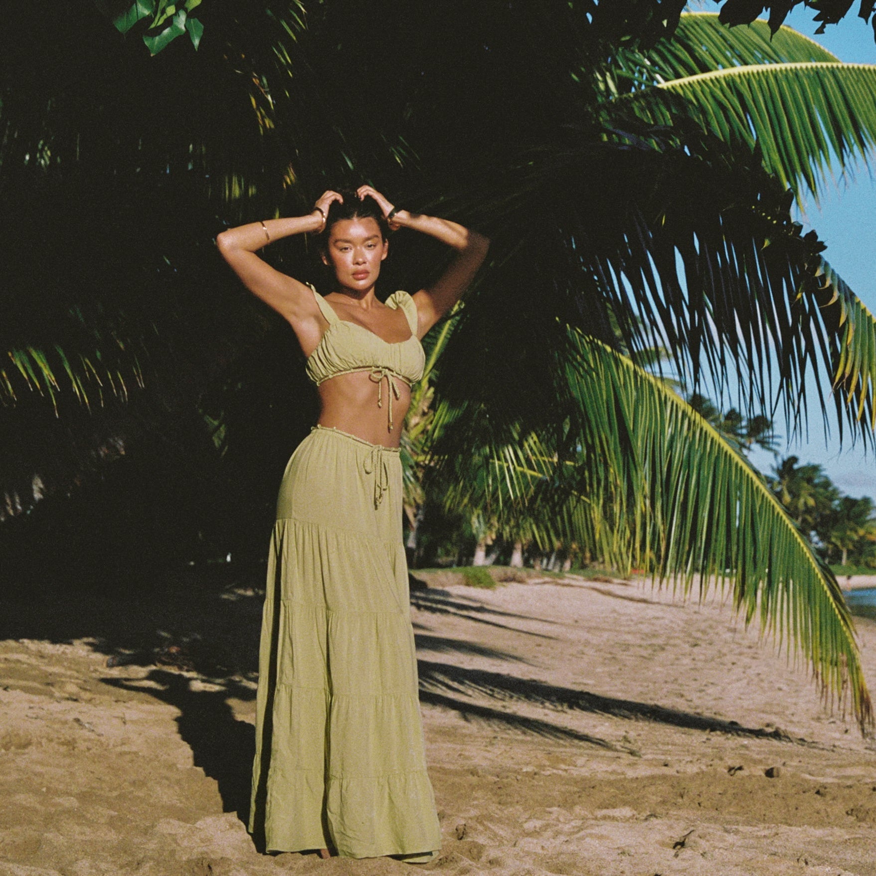 Bralette Co-ord (set) - Gewassen Limoengroen