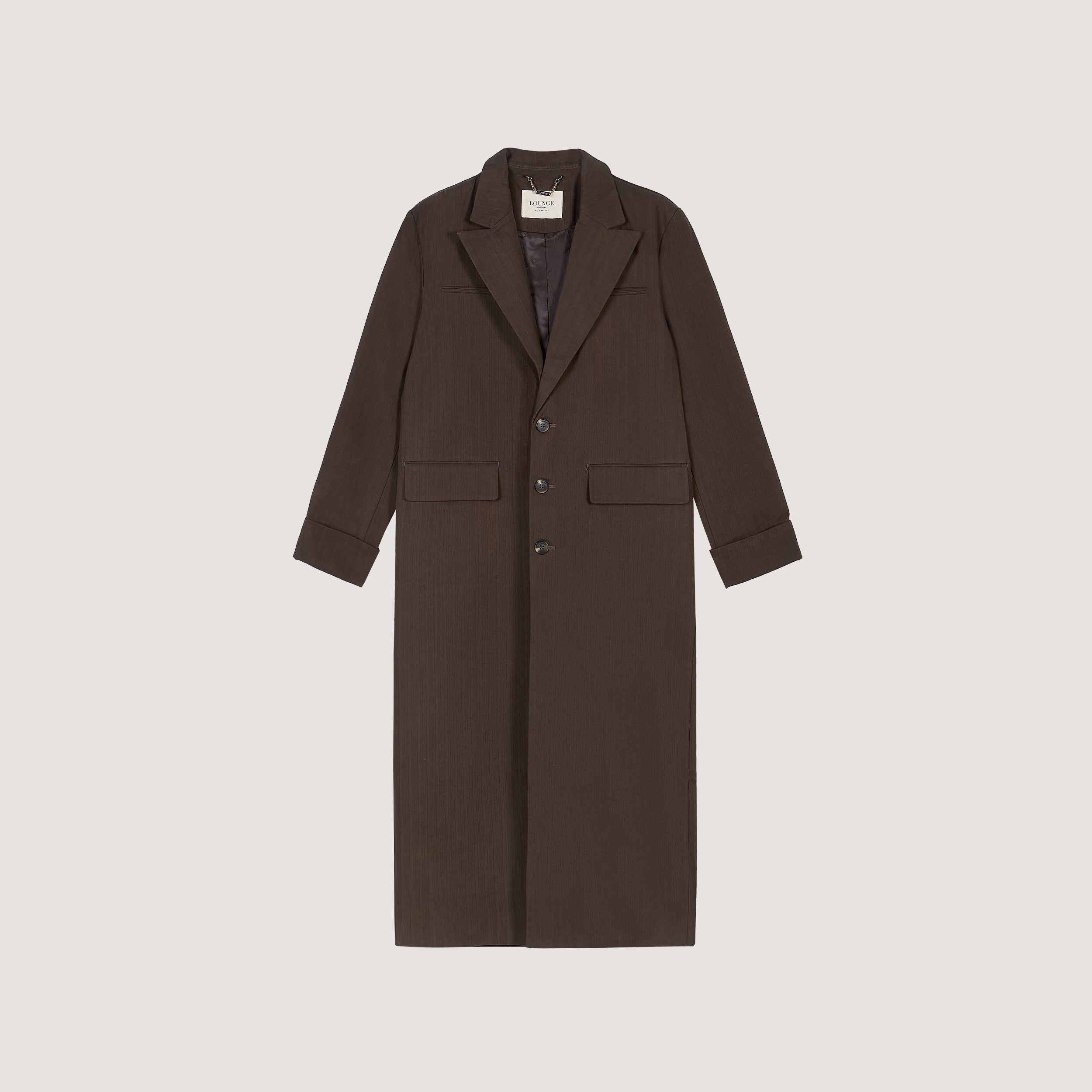 Oversized Longline Blazer | Oversized Longline Blazer - Donkerbruin