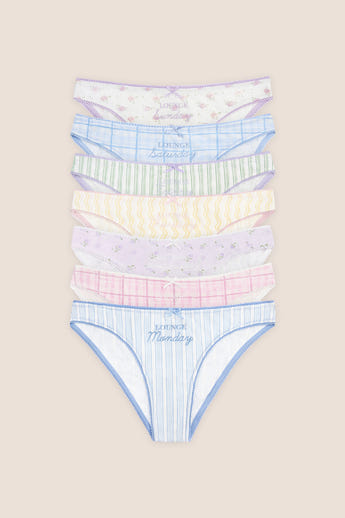Days of the Week Slip (7-pack) - Multicolour Print