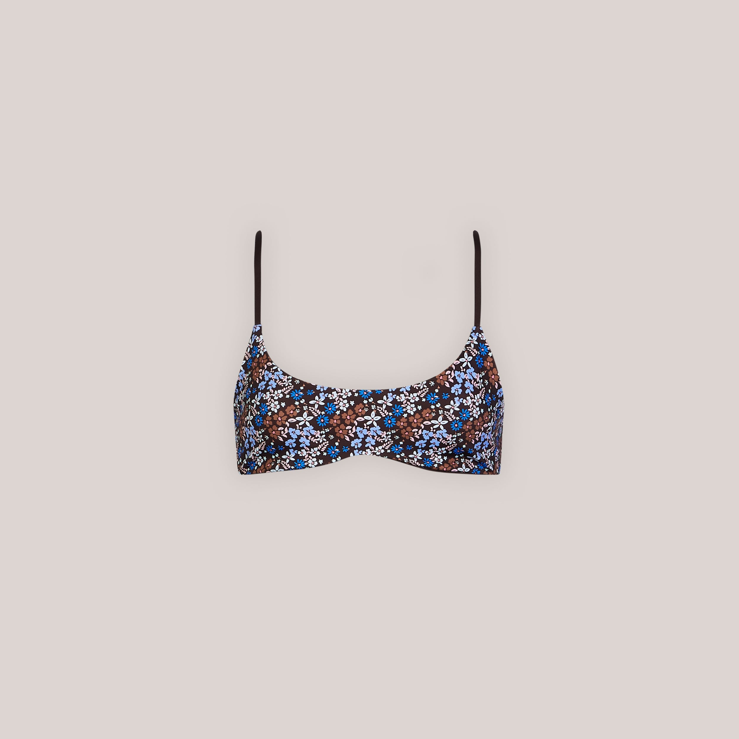 Omkeerbaar Bralette Bikinitop  | Omkeerbaar Bralette Bikinitop - Bruin/Bloemenprint